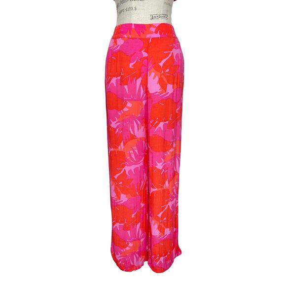 MNG | Women | Pink Tropical Botanical Sleeveless Top Pant Matching Set | Medium - Picture 6 of 15